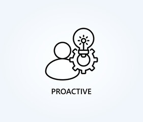  Proactive Vector, Icon Or Logo Sign Symbol Illustration 