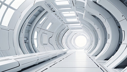 Fototapeta premium white futuristic background