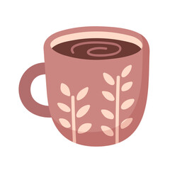 Tea cup with floral pattern