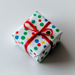 Colorful Gift Box on White Background