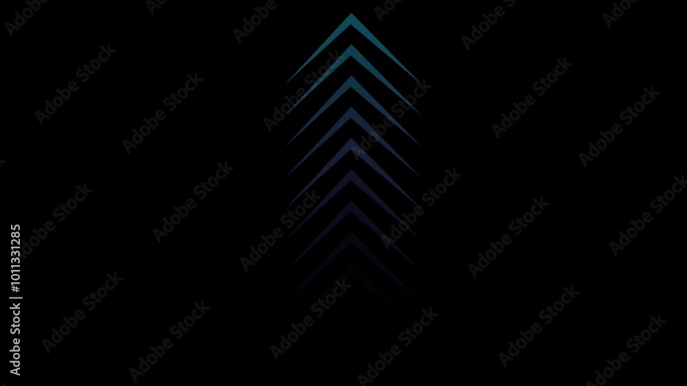 Poster white arrows animation on a black background and swipe up move animated 4k video