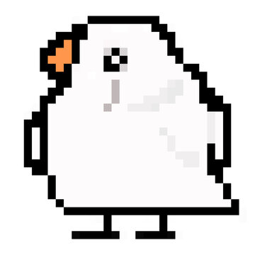 ドット絵, アニマルイラスト, キンカチョウ, チェスナット・フランク・ホワイト, CFW