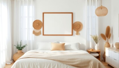 Serene Bedroom Haven: Neutral Tones and Minimalist Elegance