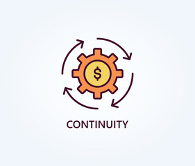  Continuity Vector, Icon Or Logo Sign Symbol Illustration 