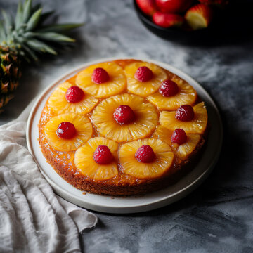 Pineapple upside down cake