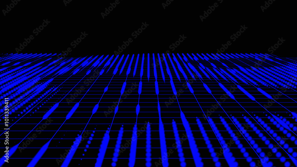 Aufkleber abstract colorful dance floor background texture. abstract grid background with points. digital futu