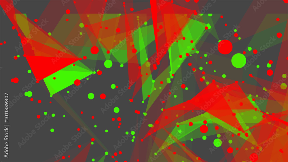 Aufkleber dark green, red vector plexus layout with triangle forms. connecting dots and lines, connection stru