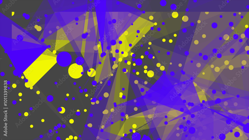 Aufkleber dark blue, yellow vector plexus backdrop with chaotic shapes. colorful abstract forms with gradient 