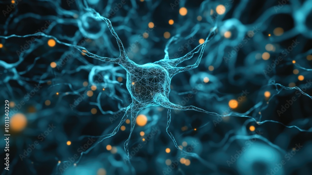 Aufkleber Neural Circuitry Exploring the Convergence of Human Intelligence and AI Enhanced Cyber Networks