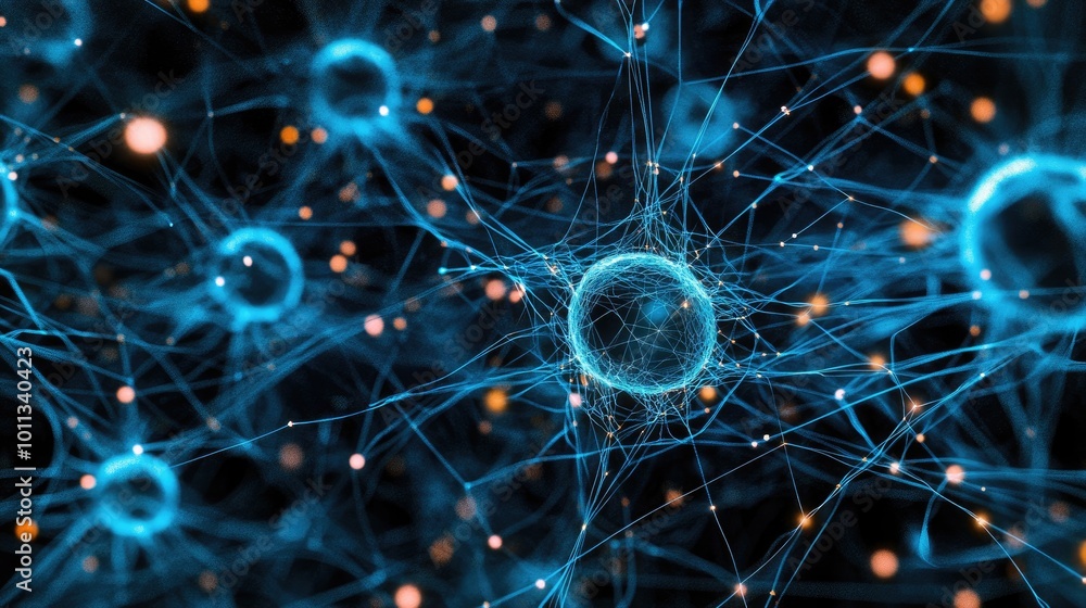Aufkleber Neural Circuitry Exploring the Convergence of Human Intelligence and AI Enhanced Cyber Networks