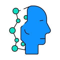 robot head artificial intelligence line icon vector. robot head artificial intelligence sign. isolated symbol illustration