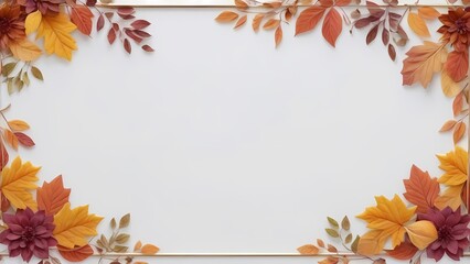 autumn leaves frame