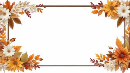 autumn leaves frame