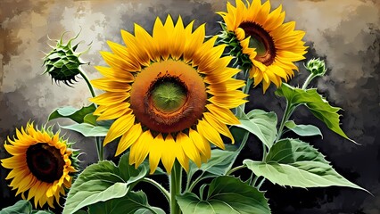 sunflowers in the garden