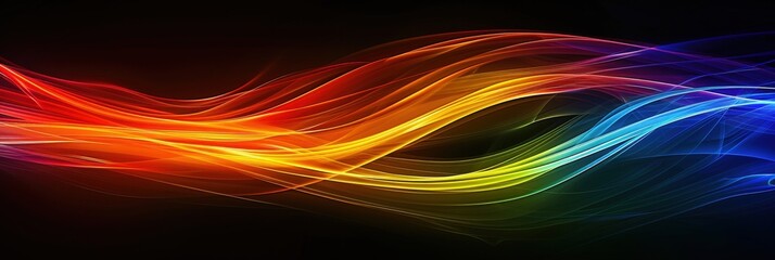 Fototapeta premium Abstract Rainbow Waves