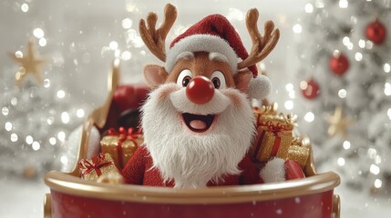 Reindeer Santa