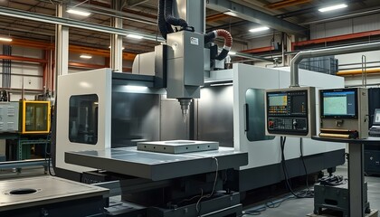 Close-up of a working machine in a factory, emphasizing intricate mechanical details and industrial design, perfect for engineering and manufacturing visuals