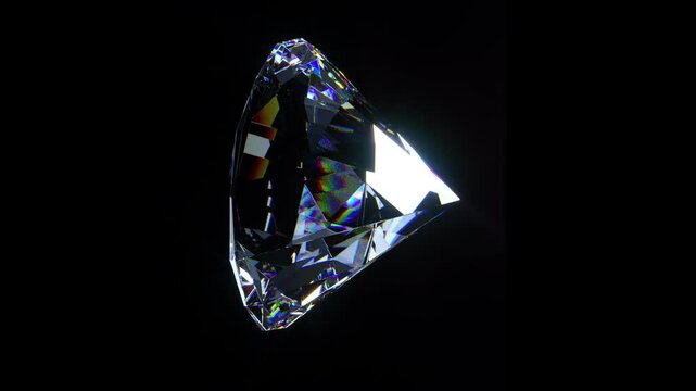 Diamonds 3D Transition with alpha channel. The footages contains an alpha channel, so you can add diamonds to your video. Crystal clear shining round cut Diamond rotating. 3D Animation