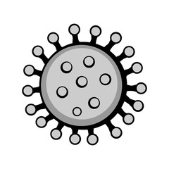 Bacterium icon on white background. Vector illustration.