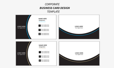Modern and simple business card template, elegant business card and name card design
