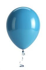 Blue 3D ballon on transparent background PNG