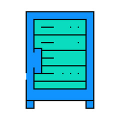 data server technology line icon vector. data server technology sign. isolated symbol illustration
