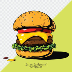 Burger Transparent PNG Background