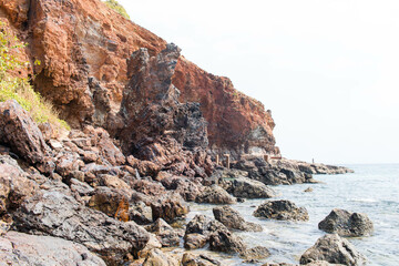 rocky coast of the sea