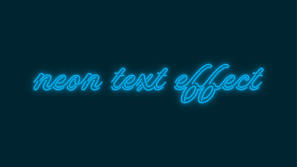 Editable neon text effect