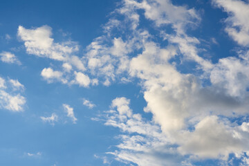 white clouds against a blue sky. High quality photo