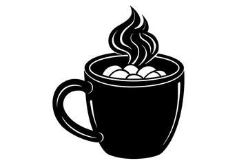 Embrace the season with a steaming mug of hot cocoa and marshmallows vector illustration





