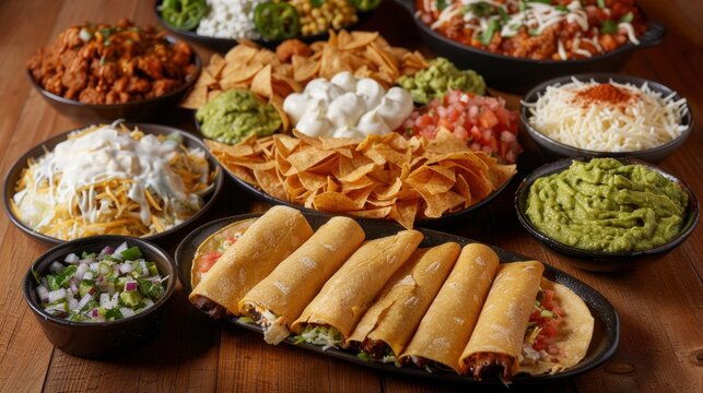 Enjoy a vibrant spread of traditional Mexican dishes during a festive family celebration