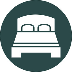Double Bed Icon Design