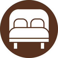 Double Bed Icon Design
