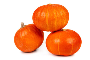 This bright orange pumpkin showcases its smooth skin and rounded shape, ideal for Halloween decorations and Thanksgiving dishes. Its seasonal colors enhance any autumn setting.