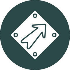 Up Right Arrow Icon Design