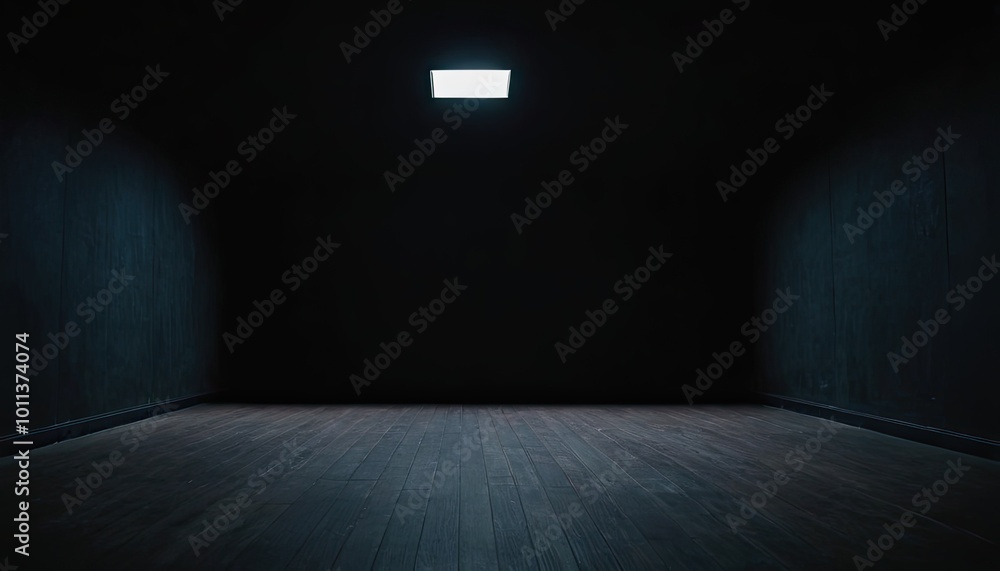 Poster a dark room with a light on the ceiling and a light on the ceiling 1