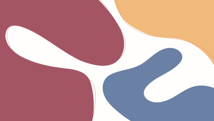 ABSTRACT BACKGROUND COLORFUL WITH HAND DRAWN SHAPES FLAT DESIGN VECTOR TEMPLATE FOR WALLPAPER, COVER DESIGN, HOMEPAGE DESIGN