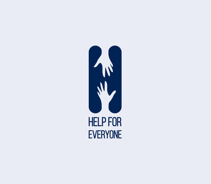 Versatile vector logo of helping hands. Perfect for non-profit organizations, charities, and social initiatives.