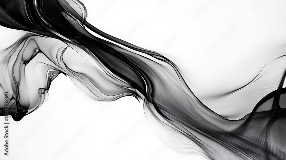 Poster a smooth, flowing abstract paint splashes background with a large, clear area for text