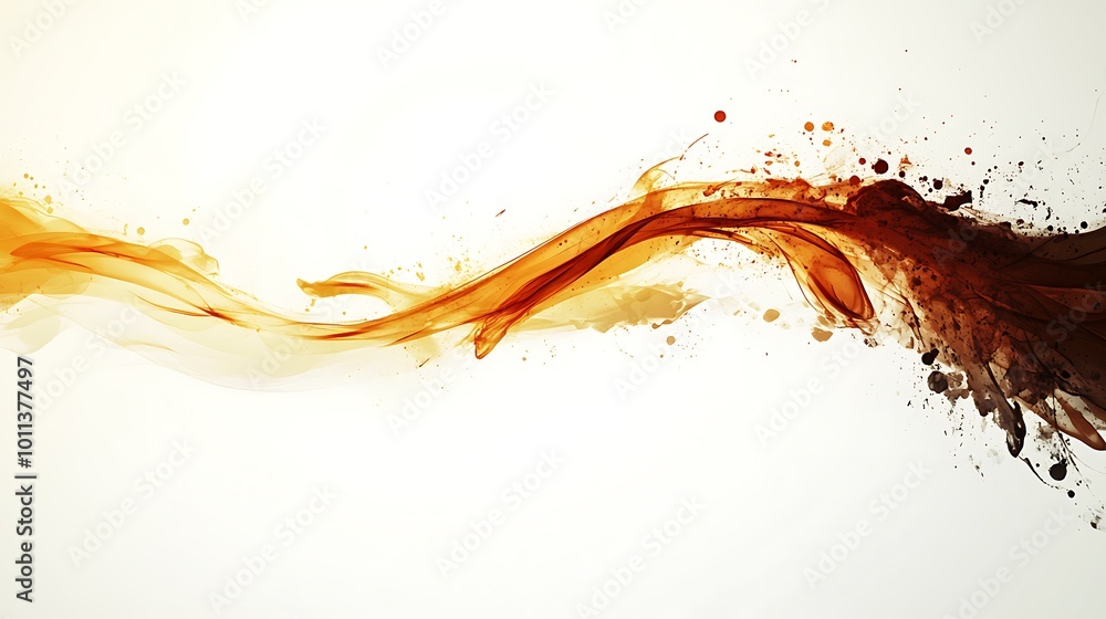 Poster a smooth, flowing abstract paint splashes background with a large, clear area for text