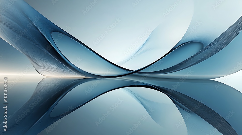 Poster a smooth, flowing abstract wave background with a large, clear area for text