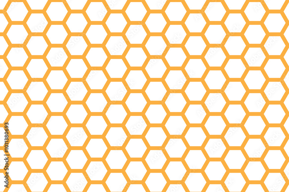 Poster golden hexagon pattern . honeycomb pattern . hexagon background . hexagon wallpaper . vector illustr