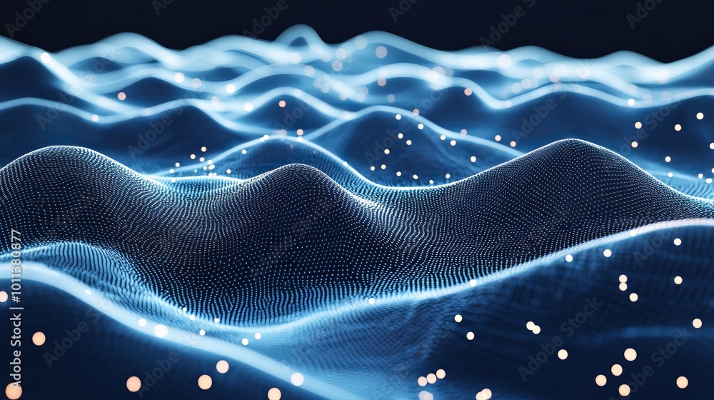 Poster an abstract digital background with plexus geometric particles. big data with compounds. low poly me