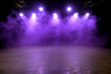 Fototapeta premium Stage with Purple Lights