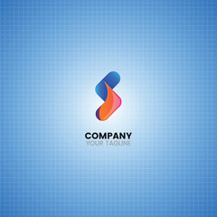 Technology Smart logo, computer and data related business, hi-tech and innovative, electronic.