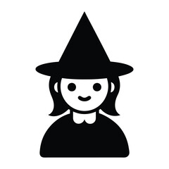 Halloween witch silhouette vector