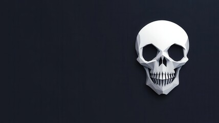 Abstract skull design with no details, minimalist Halloween style