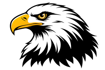 a-bald-eagle head vector art illustration