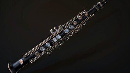 Clarinet on Clean Background